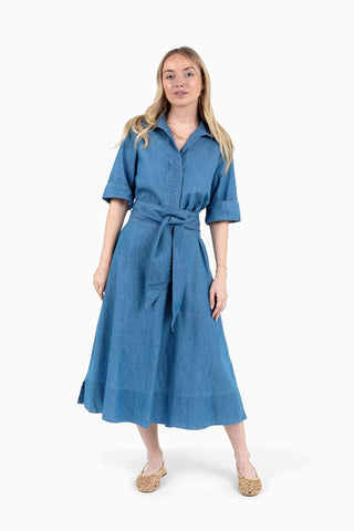 Weekender Belted Caftan - Chambray