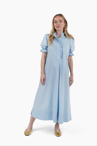 Weekender Mini Ruffle Caftan - Vintage Blue