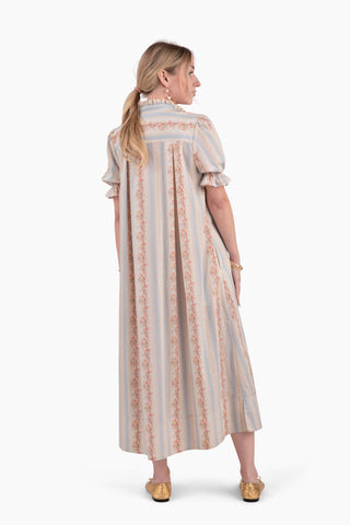 Weekender Mini Ruffle Caftan - Georgette Stripe