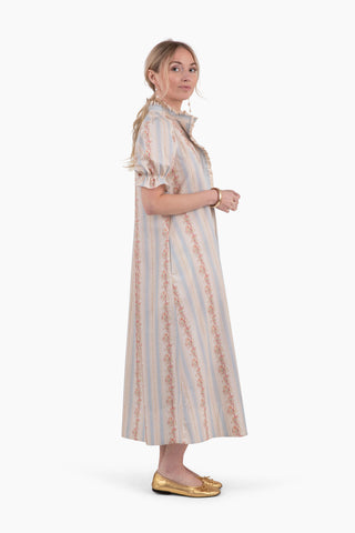 Weekender Mini Ruffle Caftan - Georgette Stripe