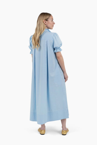 Weekender Mini Ruffle Caftan - Vintage Blue