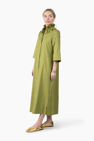 Weekender Ruffle Caftan - Wasabi