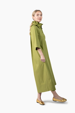 Weekender Ruffle Caftan - Wasabi